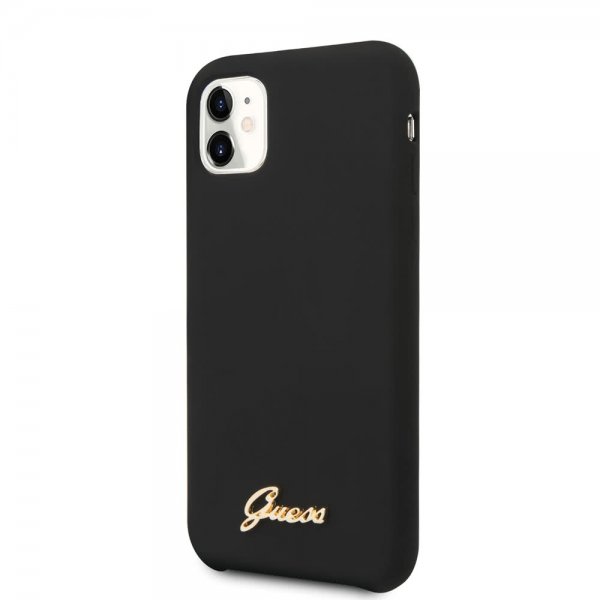 Guess iPhone 11 Skal Silicone Cover Vintage Svart