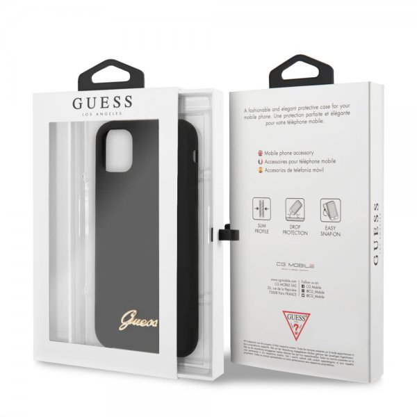 Guess iPhone 11 Skal Silicone Cover Vintage Svart