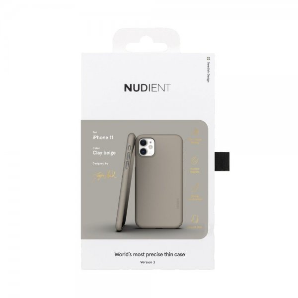 Nudient iPhone 11 Skal Thin Case V3 Clay Beige