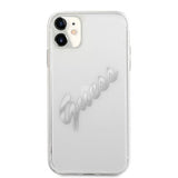 Guess iPhone 11 Skal Vintage Script Silver Klar