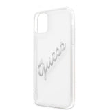 Guess iPhone 11 Skal Vintage Script Silver Klar