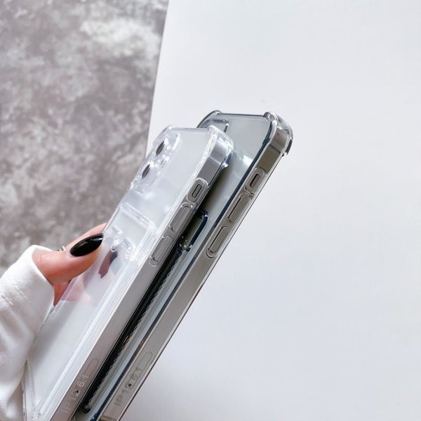 iPhone 11 Skal Korthållare Stöttåligt Grå