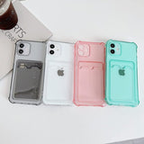 iPhone 11 Skal Korthållare Stöttåligt Transparent