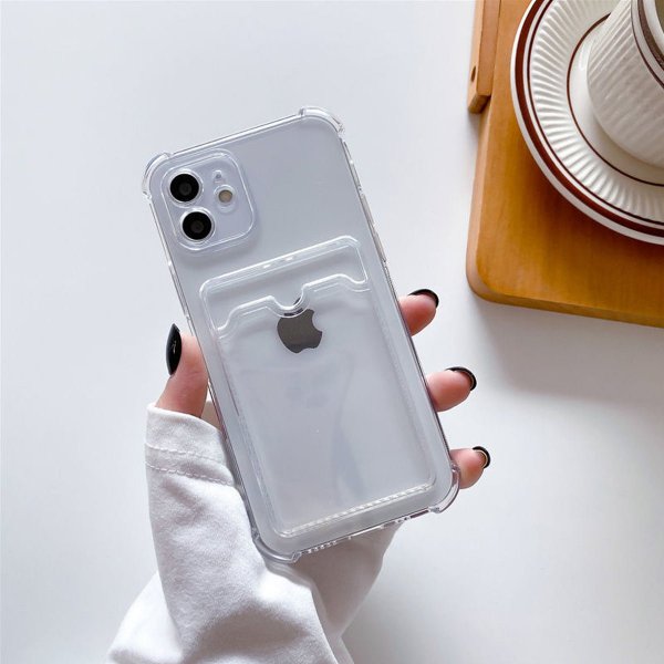 iPhone 11 Skal Korthållare Stöttåligt Transparent