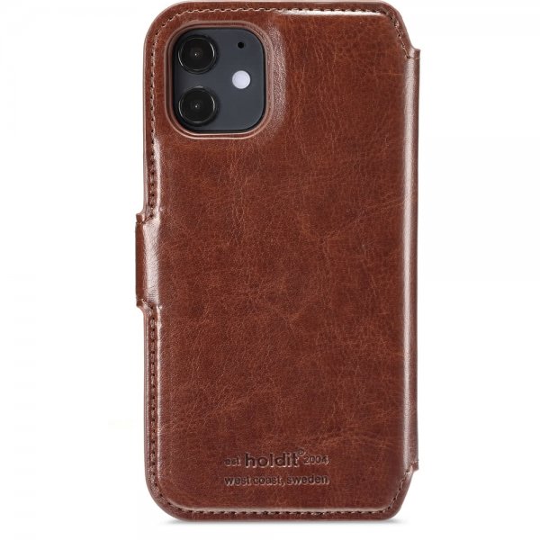 holdit iPhone 12 Mini Fodral Berlin Löstagbart Skal Mörkbrun