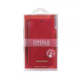 Onsala iPhone 12 Mini Fodral Fashion Edition Löstagbart Skal Saffiano Red