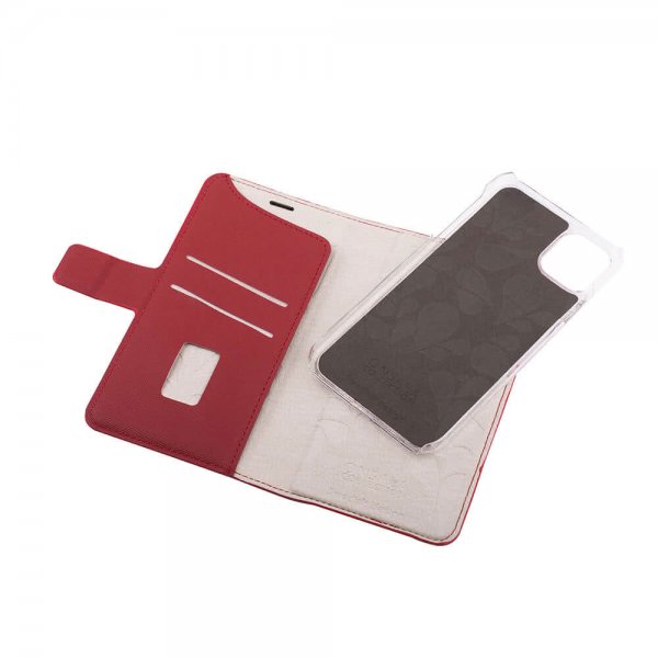Onsala iPhone 12 Mini Fodral Fashion Edition Löstagbart Skal Saffiano Red