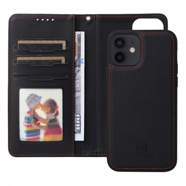 Betopnice iPhone 12/iPhone 12 Pro Fodral med Löstagbart Skal 005 Svart