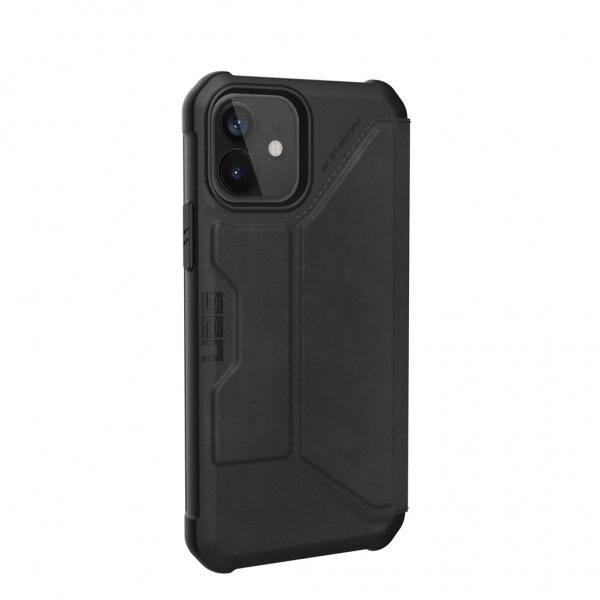 Urban Armor Gear (UAG) iPhone 12/iPhone 12 Pro Fodral Metropolis Leather Svart