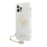 Guess iPhone 12/iPhone 12 Pro Skal 4G Logo Guld Klar