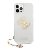 Guess iPhone 12/iPhone 12 Pro Skal 4G Logo Guld Klar