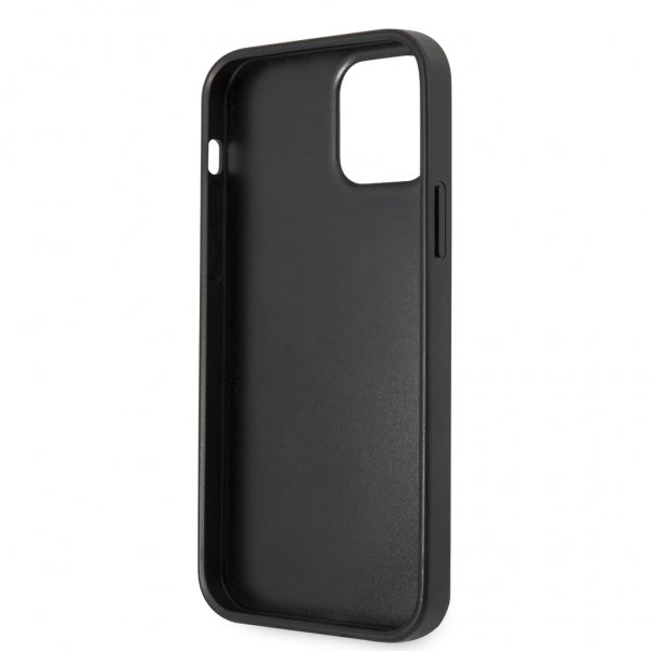 Guess iPhone 12/iPhone 12 Pro Skal 4G Logo Saffiano Svart