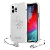 Guess iPhone 12/iPhone 12 Pro Skal 4G Logo Silver Klar