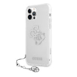 Guess iPhone 12/iPhone 12 Pro Skal 4G Logo Silver Klar