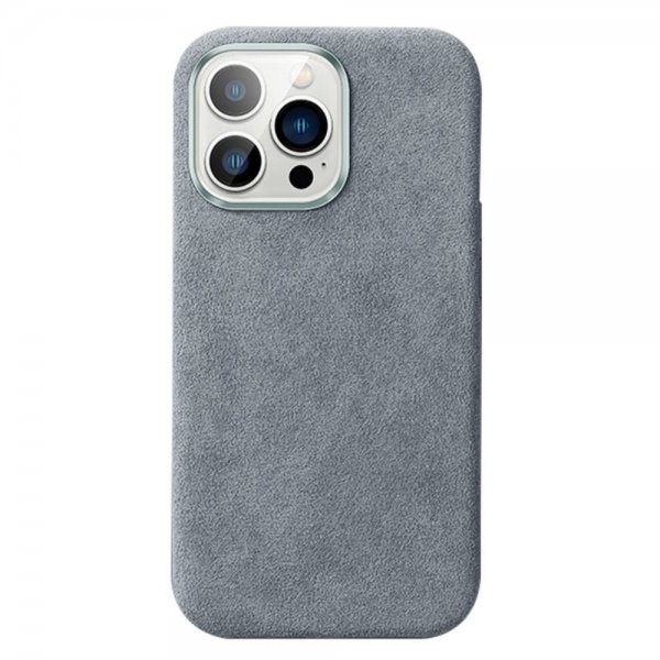 iPhone 12/iPhone 12 Pro Skal Alcantara MagSafe Grå