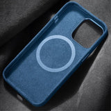 iPhone 12/iPhone 12 Pro Skal Alcantara MagSafe Grön