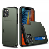 iPhone 12/iPhone 12 Pro Skal Card Slide Grön