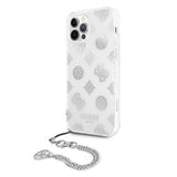 Guess iPhone 12/iPhone 12 Pro Skal Chain Peony Silver