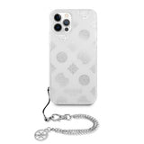 Guess iPhone 12/iPhone 12 Pro Skal Chain Peony Silver