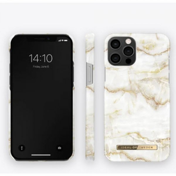 Ideal of Sweden iPhone 12/iPhone 12 Pro Skal Fashion Case Golden Pearl Marble
