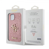 Guess iPhone 12/iPhone 12 Pro Skal Fixed Glitter Rosa