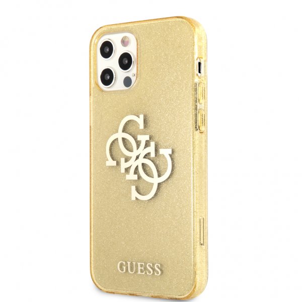 Guess iPhone 12/iPhone 12 Pro Skal Full Glitter Guld