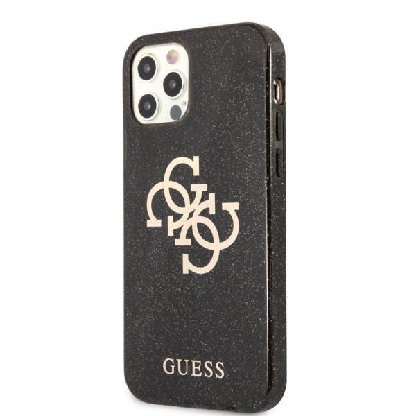 Guess iPhone 12/iPhone 12 Pro Skal Full Glitter Svart