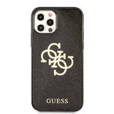 Guess iPhone 12/iPhone 12 Pro Skal Full Glitter Svart