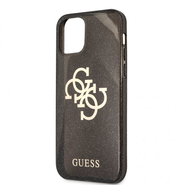 Guess iPhone 12/iPhone 12 Pro Skal Full Glitter Svart
