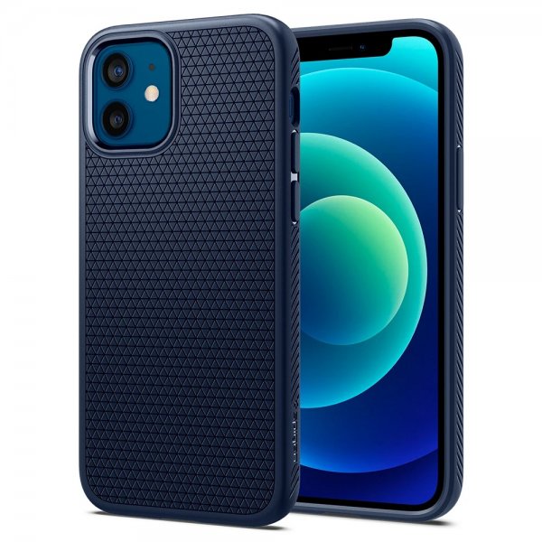Spigen iPhone 12/iPhone 12 Pro Skal Liquid Air Navy Blue