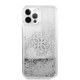 Guess iPhone 12/iPhone 12 Pro Skal Liquid Glitter Silver Klar