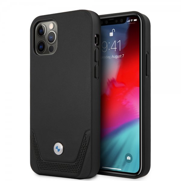 BMW iPhone 12/iPhone 12 Pro Skal Logo Perforerad Svart