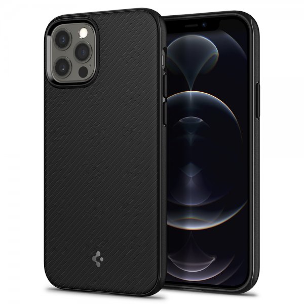 Spigen iPhone 12/iPhone 12 Pro Skal Mag Armor Matte Black