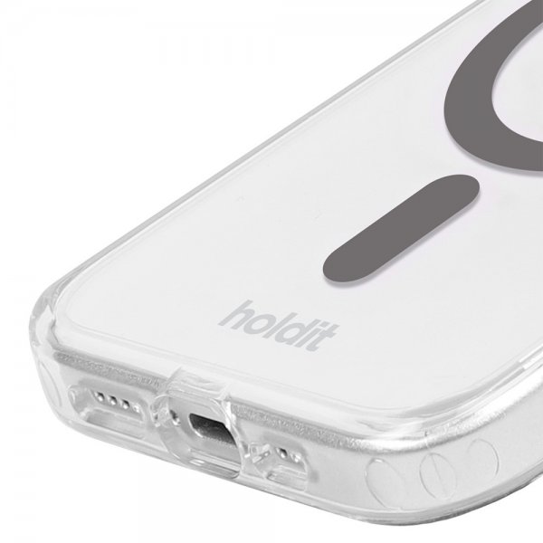 holdit iPhone 12/iPhone 12 Pro Skal MagSafe Case Space Gray Transparent