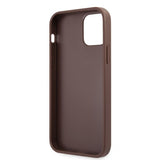 Guess iPhone 12/iPhone 12 Pro Skal Metal Logo Brun