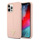 Guess iPhone 12/iPhone 12 Pro Skal Metal Triangle Rosa