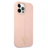 Guess iPhone 12/iPhone 12 Pro Skal Metal Triangle Rosa