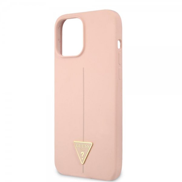 Guess iPhone 12/iPhone 12 Pro Skal Metal Triangle Rosa