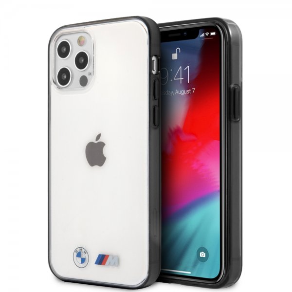 BMW iPhone 12/iPhone 12 Pro Skal Metallic Svart Transparent