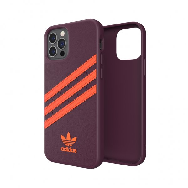 Adidas iPhone 12/iPhone 12 Pro Skal Moulded Case PU Maroon/Solar Orange