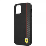 Ferrari iPhone 12/iPhone 12 Pro Skal On Track Carbon Stripe Svart