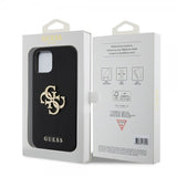 Guess iPhone 12/iPhone 12 Pro Skal Perforated Glitter Svart