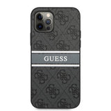 Guess iPhone 12/iPhone 12 Pro Skal Printed Stripe Grå