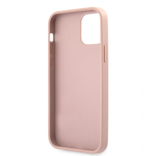 Guess iPhone 12/iPhone 12 Pro Skal Saffiano Vintage Script Roseguld
