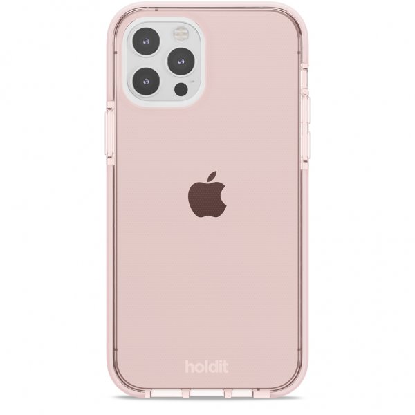 Holdit iPhone 12/iPhone 12 Pro Skal Seethru Blush Pink