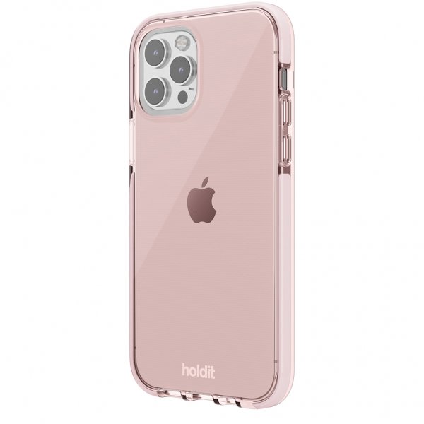 Holdit iPhone 12/iPhone 12 Pro Skal Seethru Blush Pink