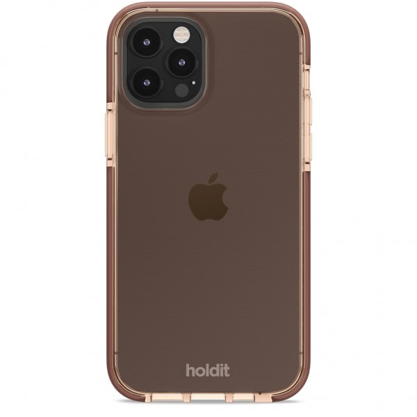 Holdit iPhone 12/iPhone 12 Pro Skal Seethru Dark Brown
