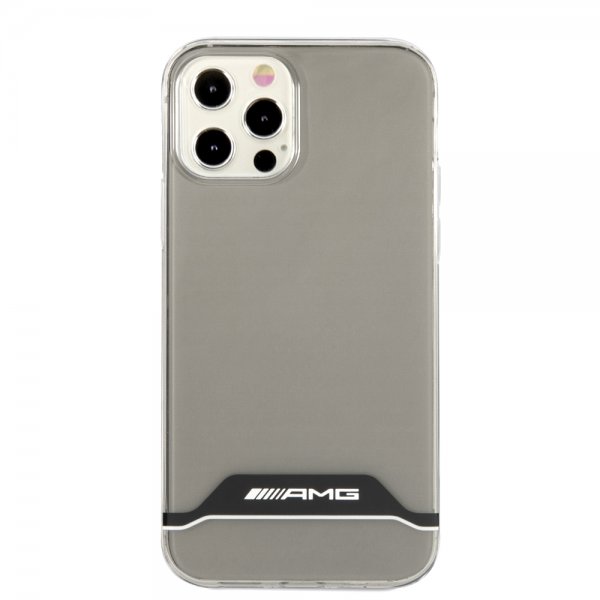 AMG iPhone 12/iPhone 12 Pro Skal Stripes Horizontal Transparent Svart