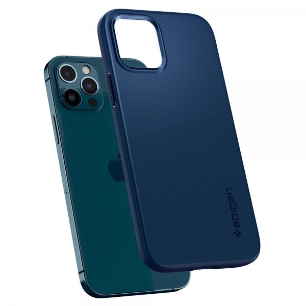 Spigen iPhone 12/iPhone 12 Pro Skal Thin Fit Navy Blue