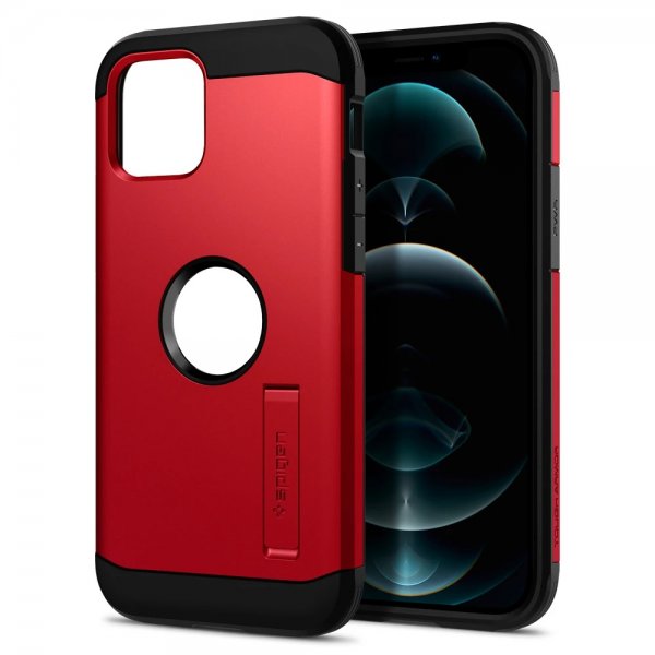 Spigen iPhone 12/iPhone 12 Pro Skal Tough Armor Röd